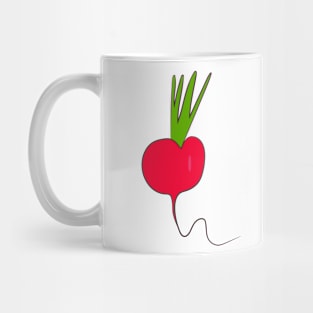 Red radish. Mug